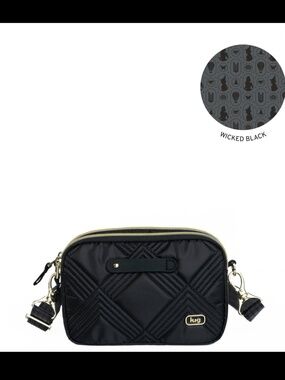 Lug WICKED Coupe 2 SE Convertible Crossbody~Wicked Black~NEW with tags